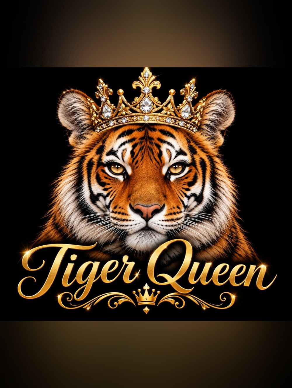 Tiger Rhinestone Unisex Studded Graphic T-Shirt & Tiger Wallet Bundle #028